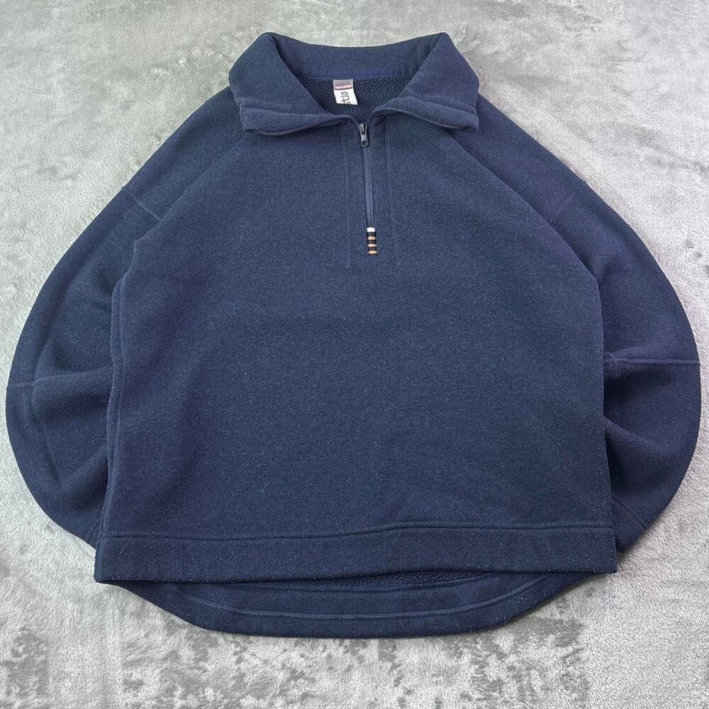 Stio Sweetwater Fleece Pullover Womens Medium Blue Heathered Quarter Zip Outdoor